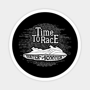 Time to Race, Water Scooter, White Design Magnet